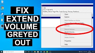 Fix Extend Volume Option Greyed Out In Windows 10 | Extend C Drive