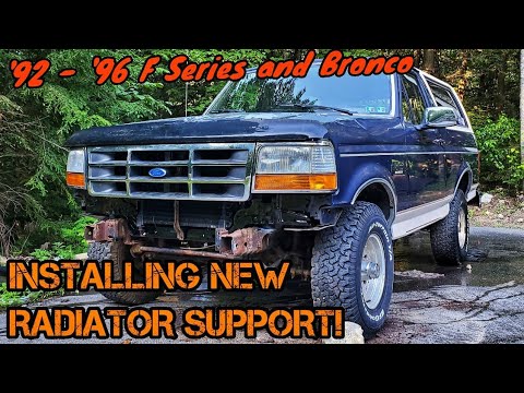 OBS Ford Radiator Support Replacement (Part 2) Installation. 1993 Bronco