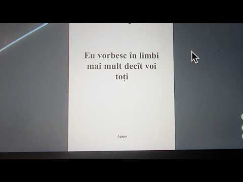 Eu vorbesc în alte limbi mai mult decât voi toți, prezentare de carte despre vorbirea în limbi