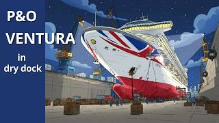 Cruise Ship VENTURA in Dry Dock #pandocruises #cruiseship #cruise #cruiselife #crusing