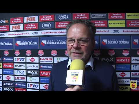 Reactie Henk de Jong na afloop van SC Cambuur - Jong FC Utrecht (3-1)