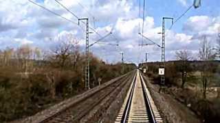 preview picture of video 'Gießen - Lollar  Führerstandsmitfahrt / Train driver's cab ride'