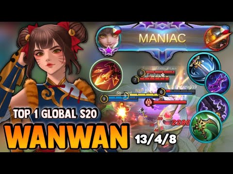 MANIAC! Wanwan Best Build 2021 | Top 1 Global Wanwan Gameplay | Mobile Legends✓
