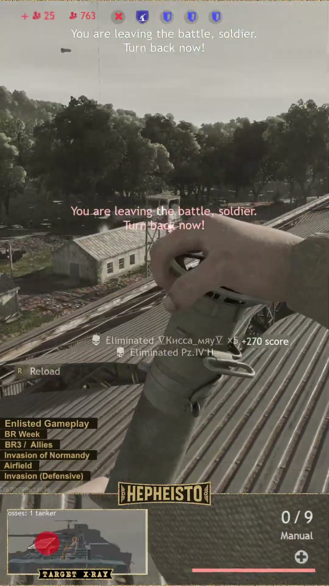 Paratrooper eliminates Panzer IV H with M9 Bazooka