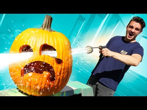 Pressure Washer PUMPKIN CARVING Challenge! Video