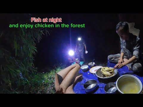 24 hours fishing, camping and survival in the forest p2