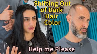 ✨ Shifting Out of Dark Hair Color ✨Transitioning out of dark hair can feel challenging 😬