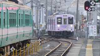 preview picture of video '早朝の列車交換　ＪＲ和歌山線粉河駅　430M 1427M'