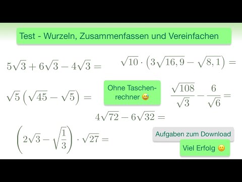 Flipped Classroom | #6 Test | Wurzeln Zusammenfassen und Vereinfachen| im Kopf | ohne Taschenrechner