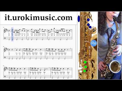 Lezioni di Sassofono Contralto Axel F - Crazy Frog Tutorial Spartito um-i276