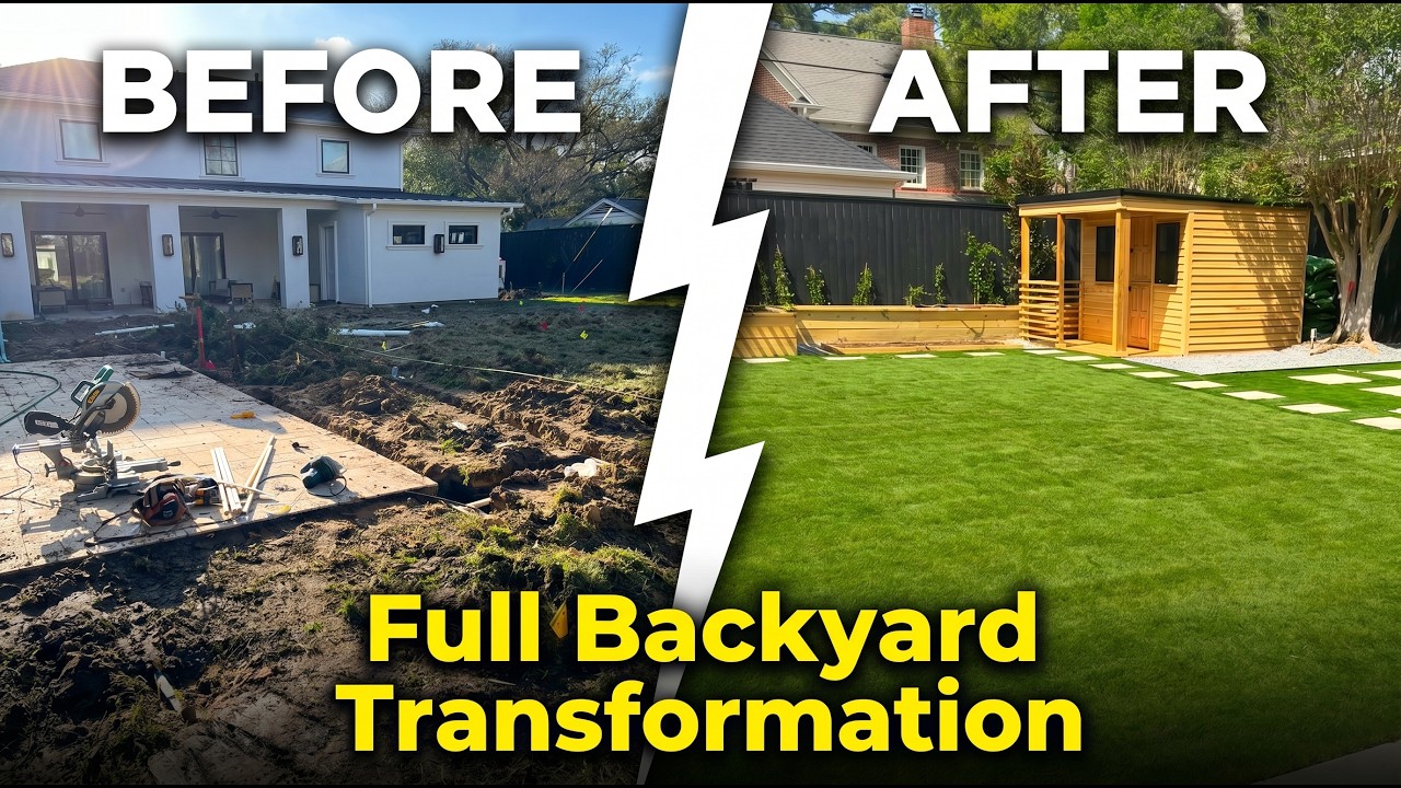 Backyard Transformation | From Architecutral Drawing to Completion | Malik Landscape & Designs — Houston TX landscaping project by ML&D