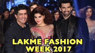 Jacqueline Fernandez And Aditya Roy Kapur Walk The Ramp For Manish Malhotra | Lakme Fashion Week