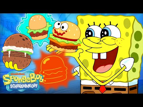 SpongeBob | Jede Art von Krabbenburger EVER! 🍔 | 3-Stunden-Compilation | SpongeBob Schwammkopf