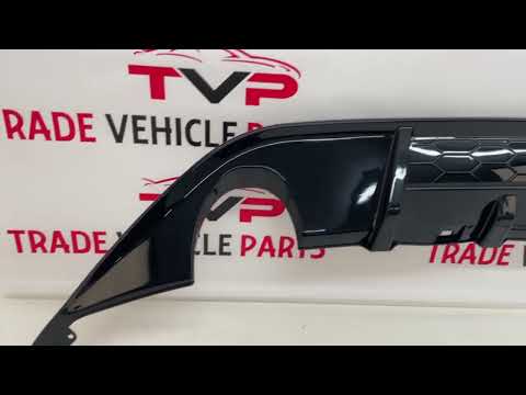 Fits VW Golf GTI MK7 2013-2016 Rear Bumper Diffuser Spoiler Dual Exhaust Gloss Black video