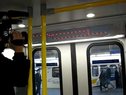 Light-up maps and announcements on the new SkyTrain cars
