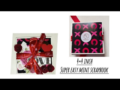 mini scrapbook making full video @SeethaCrafts1105 valentine's day special scrapbook