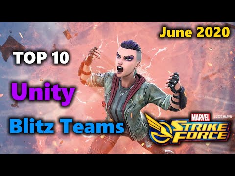 Top 10 UNITY 8.3 Blitz Teams | X-Force Negasonic Milestones | Marvel Strike Force | MSF