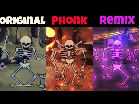 Spooky Scary Skeletons Original vs Phonk vs Remix