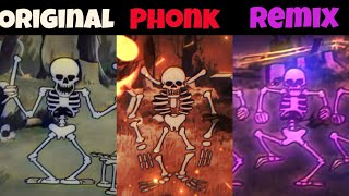 Spooky Scary Skeletons Original vs Phonk vs Remix