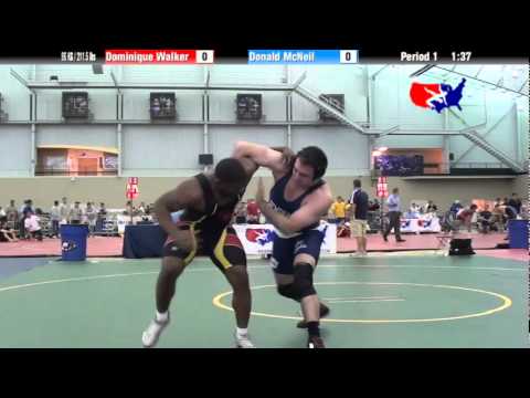 University Nat`ls FS  96 KG / 211.5 lbs: Dominique Walker vs. Donald McNeil