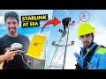 We got ELON MUSK’s Internet on the Ship - Starlink 94mbps speed at Sea!