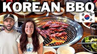Trying our first South Korean BBQ! 🇰🇷
