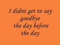 The Day before the Day - Dido - Lyrics 