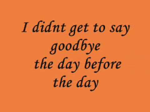 The Day before the Day - Dido - Lyrics