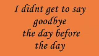 The Day before the Day - Dido - Lyrics