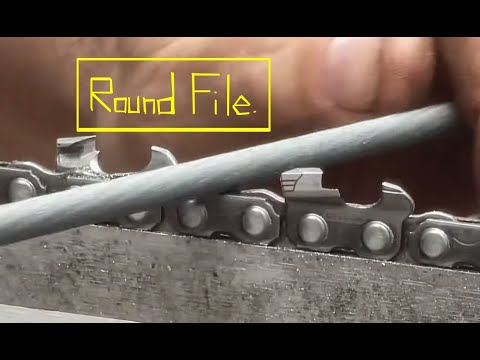 Chainsaw Square Ground Filing. ''Get The Gullet'', with a round file