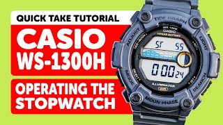 #CASIO WS-1300H (3507) - HOW TO operate the STOPWATCH