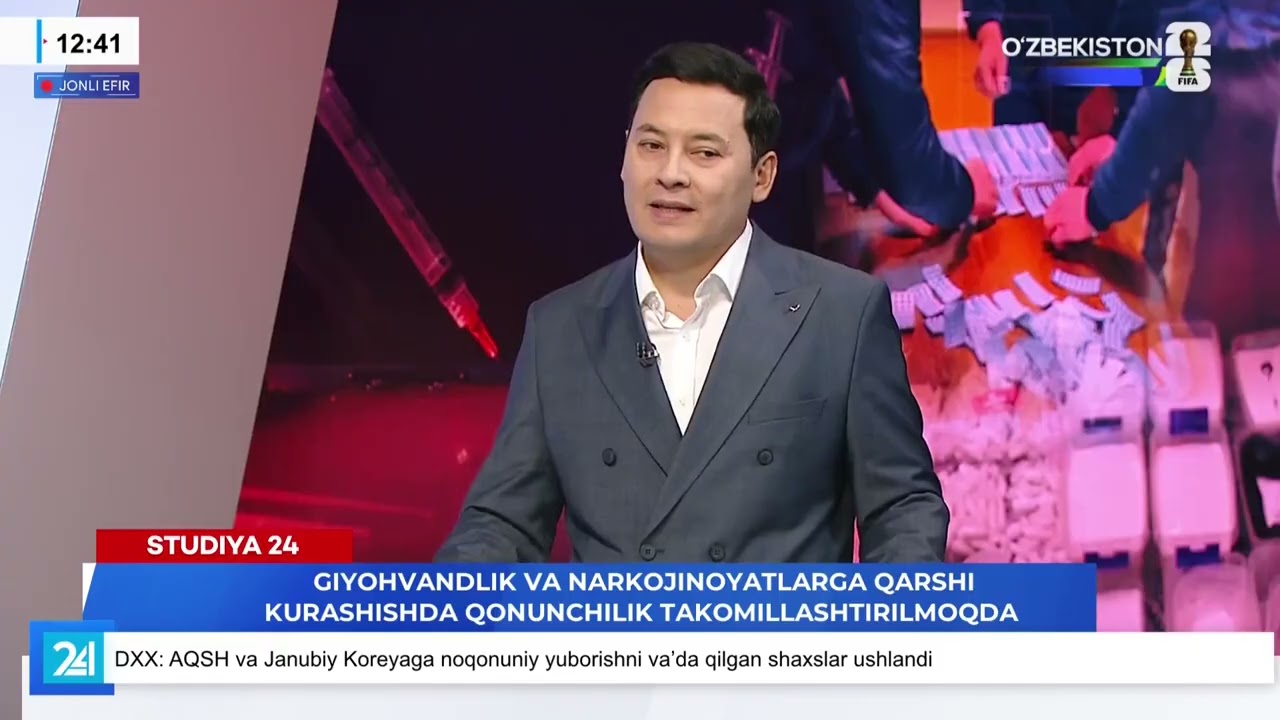 Studiya 24: Giyohvandlik va narkojinoyatlarga qarshi kurashishda qonunchilik takomillashtirilmoqda