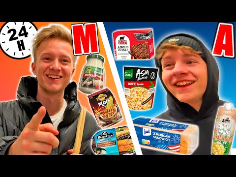 1 DAY ONLY eating our INITIAL LETTERS (A+M food) 🍎🥛 TipTapTube