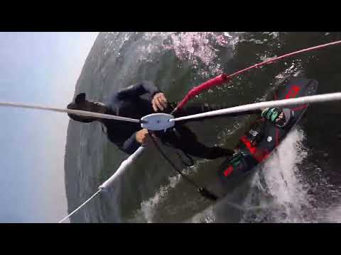 Tom G, Kiteboarding At Lake Waconia In Waconia MN. October 11 2022.