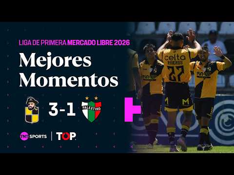 Compacto TOP | 🟡⚫ Coquimbo U. 3 - 1 ⚪🟢🔴 Palestino | Liga de Primera Mercado Libre 2026 - Fecha 2