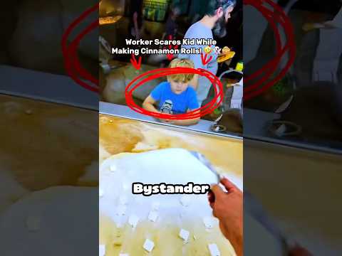 Carnival Baker Pranks Kid While Making Cinnamon Rolls! 🎡🍩🤣 #shorts