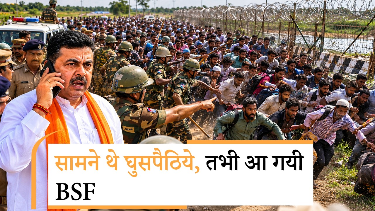 India Bangladesh Border पर तगड़ा बवाल, घुसपैठियों के खिलाफ एक्शन के दौरान दोनों ओर जुट गई भारी भीड़