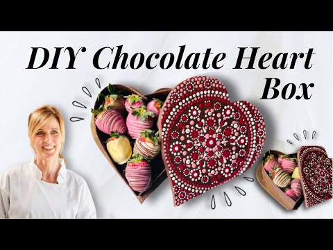 How to Make a Valentines Day Chocolate Box | Easy DIY Dot Painting on Chocolate #valentineschocolate