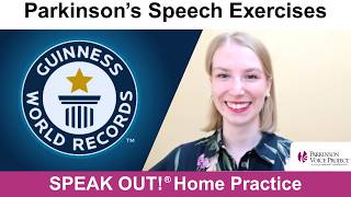 Parkinson’s Speech Exercises: WORLD RECORDS