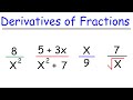 How To Find The Derivative Of A Fraction Calculus