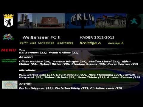 Weißenseer FC II Kader 2012 2013 Kreisliga A 3.Abteilung