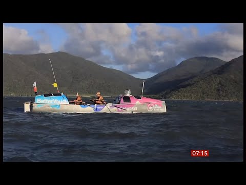 Thumbnail for Female rowing duo complete Pacific adventure & grew plants on their boat (Pacific Ocean) 19/Oct/2025