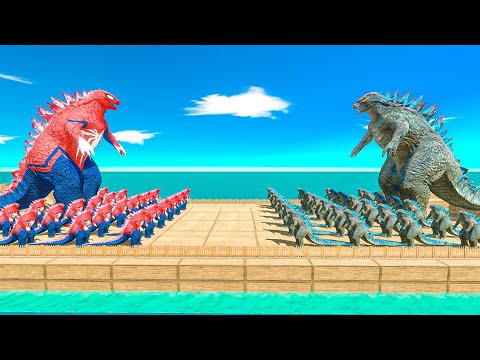 Epic Godzilla War - Growing Spider Godzilla vs Godzilla 2014 Earth Evolution Size Comparison - ARBS