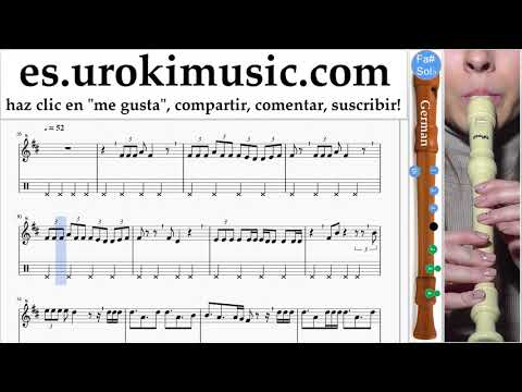 Tutorial de flauta dulce G. Jonas Blue - Mama Clases Notas Parte#2 um-i927