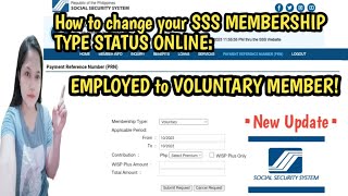 How to change your STATUS from EMPLOYED to VOLUNTARY MEMBER online?