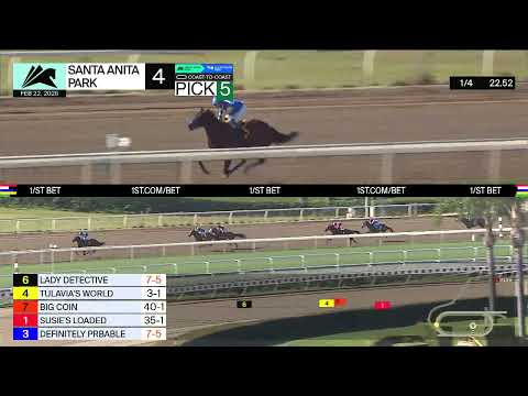 Lady Detective wins Race 4 on Sunday, February 22 at Santa Anita Park
