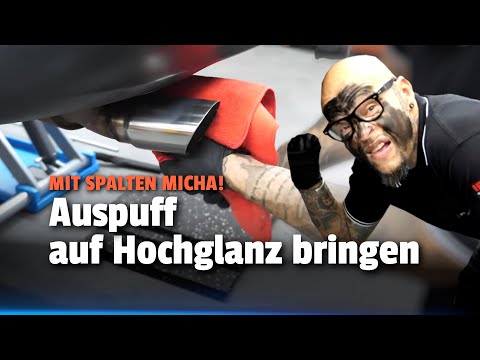 Auto Auspuff richtig aufbereiten und polieren mit Spalten Micha