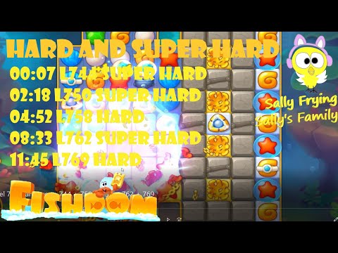 Fishdom level 744 hard group 744 + 750 + 758 + 762 + 769