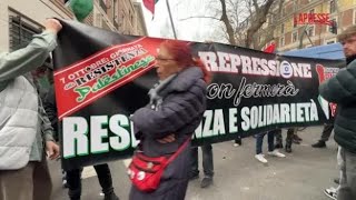 Roma: presidio di protesta dei sostenitori del regime dell'Iran davanti all'ambasciata Usa a via ...