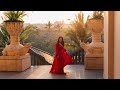 Woman In Red Backstage Of Portrait Photoshoot On Bali